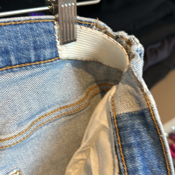 Zara Premium Jeans Collection blue distressed cropped jeans size 34/ US 2 - Picture 3 of 4